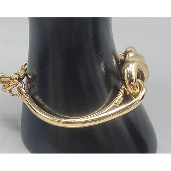 Roberto RFM L infinito Bracelet Bikini Line Gold Tone Metal Link Size 6.5" - Picture 9 of 12